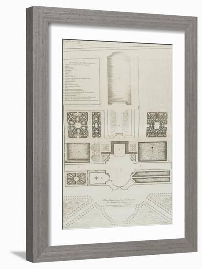 planche 47: plan général du château et des jardins de Clagny-Jean Mariette-Framed Giclee Print