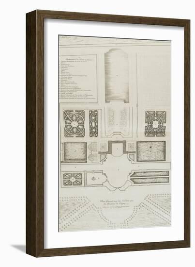 planche 47: plan général du château et des jardins de Clagny-Jean Mariette-Framed Giclee Print