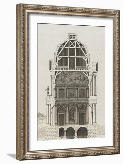 planche 50 (1): coupe du grand salon du château de Clagny en 1678-Michel Hardouin-Framed Giclee Print