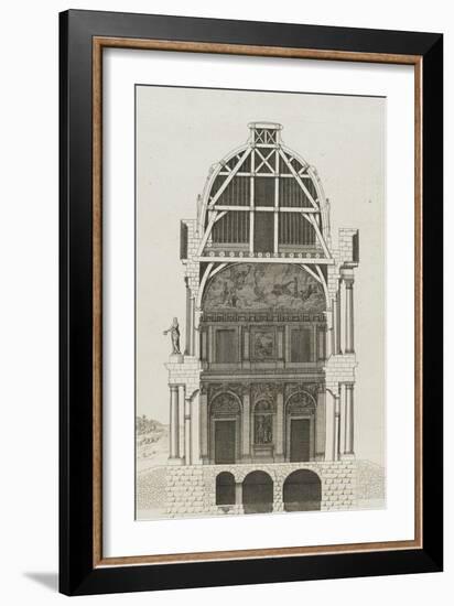 planche 50 (1): coupe du grand salon du château de Clagny en 1678-Michel Hardouin-Framed Giclee Print