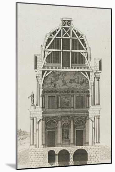 planche 50 (1): coupe du grand salon du château de Clagny en 1678-Michel Hardouin-Mounted Giclee Print