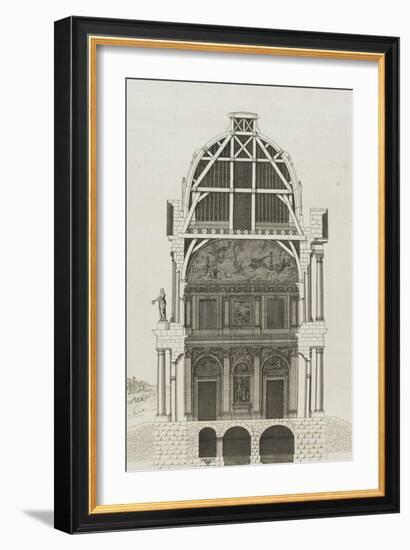 planche 50 (1): coupe du grand salon du château de Clagny en 1678-Michel Hardouin-Framed Giclee Print