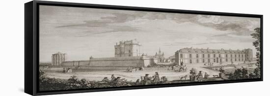 Planche 68: vue générale du château et du donjon de Vincennes prise du côté du jardin et de la-Jacques Rigaud-Framed Premier Image Canvas