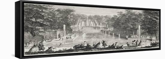 Planche 74: vue de la Grande Cascade dans les jardins de Saint-Cloud en 1730 ("diverses vues de-Jacques Rigaud-Framed Premier Image Canvas