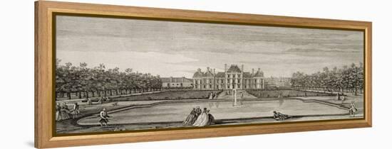 Planche 93: vue du château de Berny prise du côté du parterre vers 1740 ("V-Jacques Rigaud-Framed Premier Image Canvas