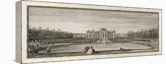 Planche 93: vue du château de Berny prise du côté du parterre vers 1740 ("V-Jacques Rigaud-Framed Premier Image Canvas