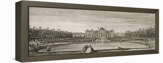 Planche 93: vue du château de Berny prise du côté du parterre vers 1740 ("V-Jacques Rigaud-Framed Premier Image Canvas