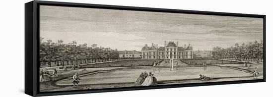 Planche 93: vue du château de Berny prise du côté du parterre vers 1740 ("V-Jacques Rigaud-Framed Premier Image Canvas