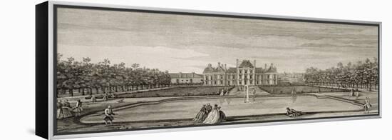 Planche 93: vue du château de Berny prise du côté du parterre vers 1740 ("V-Jacques Rigaud-Framed Premier Image Canvas