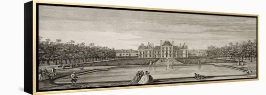 Planche 93: vue du château de Berny prise du côté du parterre vers 1740 ("V-Jacques Rigaud-Framed Premier Image Canvas