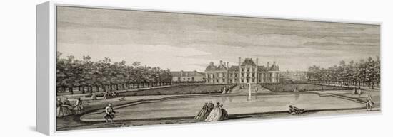 Planche 93: vue du château de Berny prise du côté du parterre vers 1740 ("V-Jacques Rigaud-Framed Premier Image Canvas