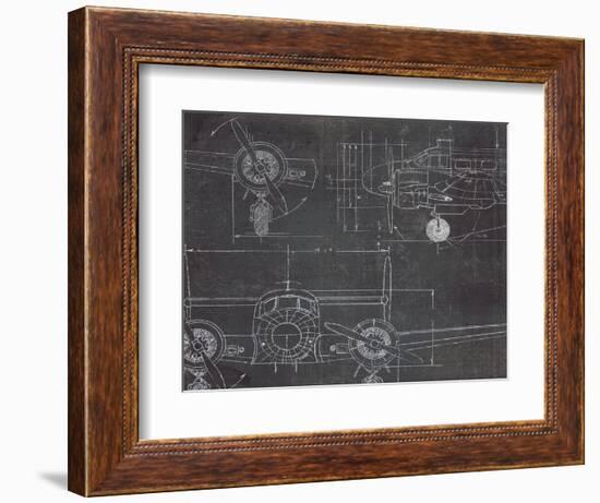 Plane Blueprint III v2-Marco Fabiano-Framed Premium Giclee Print