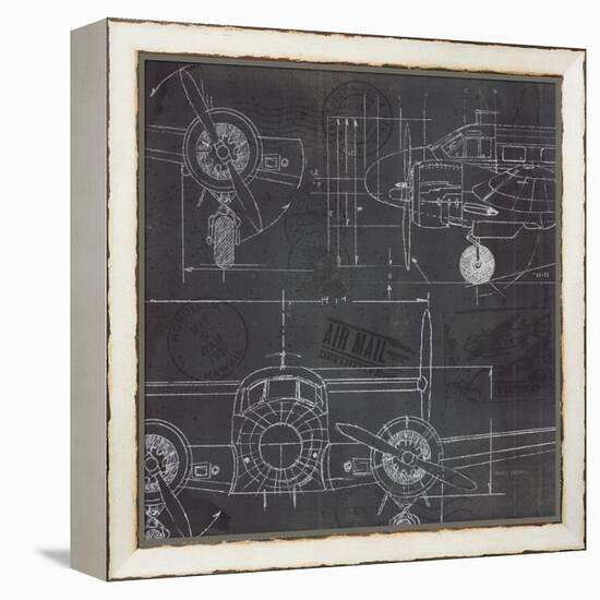 Plane Blueprint III-Marco Fabiano-Framed Stretched Canvas