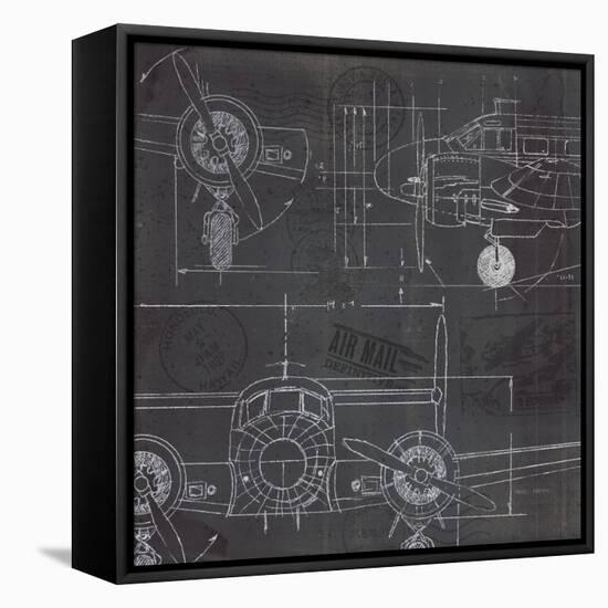 Plane Blueprint III-Marco Fabiano-Framed Stretched Canvas