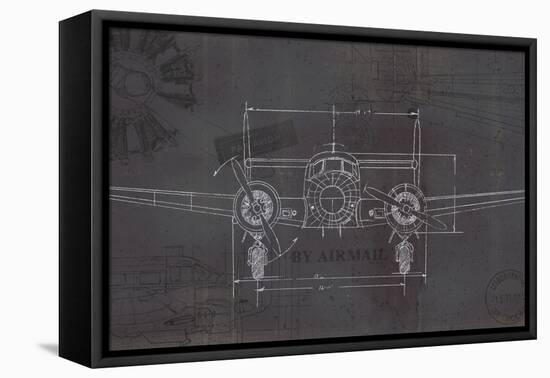 Plane Blueprint IV Wings-Marco Fabiano-Framed Premier Image Canvas