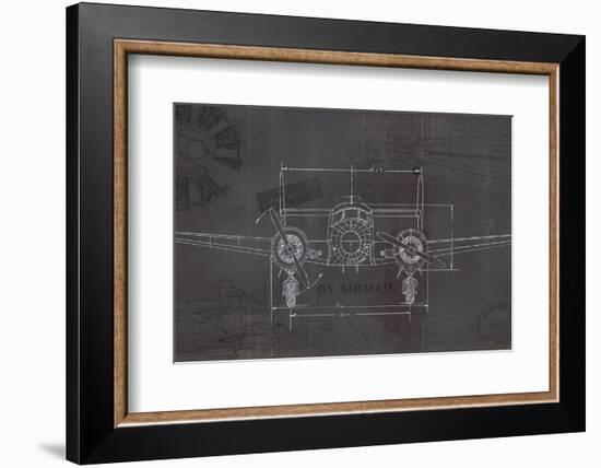 Plane Blueprint IV Wings-Marco Fabiano-Framed Photographic Print