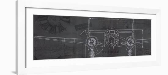 Plane Blueprint IV-Marco Fabiano-Framed Art Print