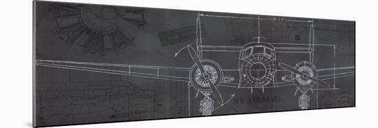 Plane Blueprint IV-Marco Fabiano-Mounted Art Print