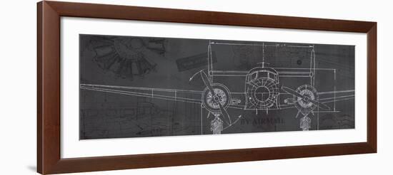 Plane Blueprint IV-Marco Fabiano-Framed Art Print