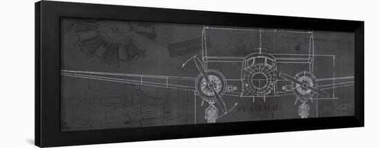 Plane Blueprint IV-Marco Fabiano-Framed Art Print