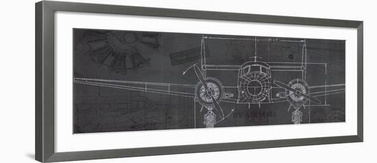 Plane Blueprint IV-Marco Fabiano-Framed Art Print