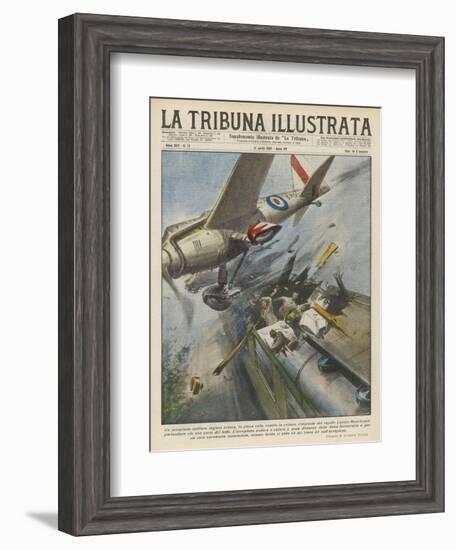 Plane Hits Train-Vittorio Pisani-Framed Art Print