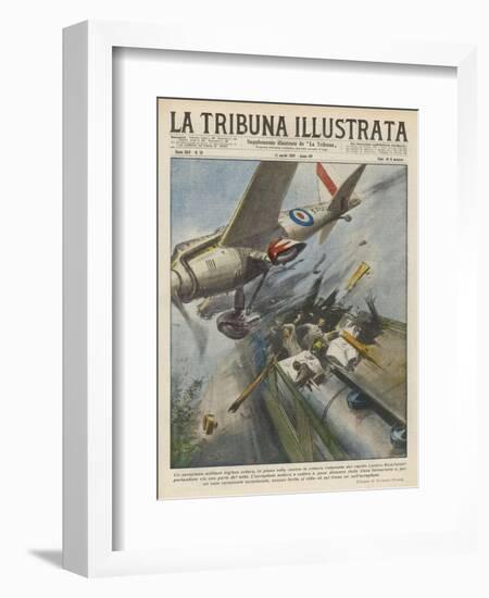 Plane Hits Train-Vittorio Pisani-Framed Art Print