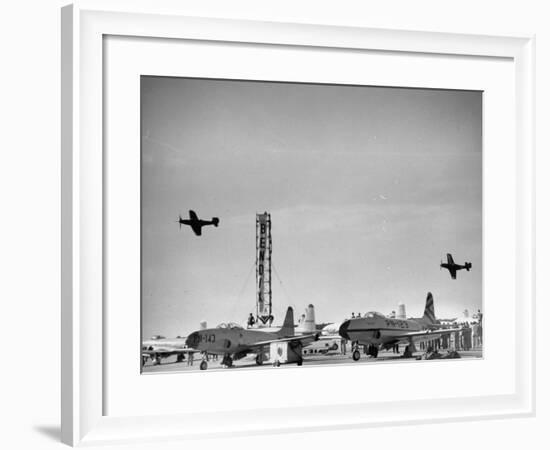 Planes Participating in the Cleveland National Air Race-null-Framed Photographic Print