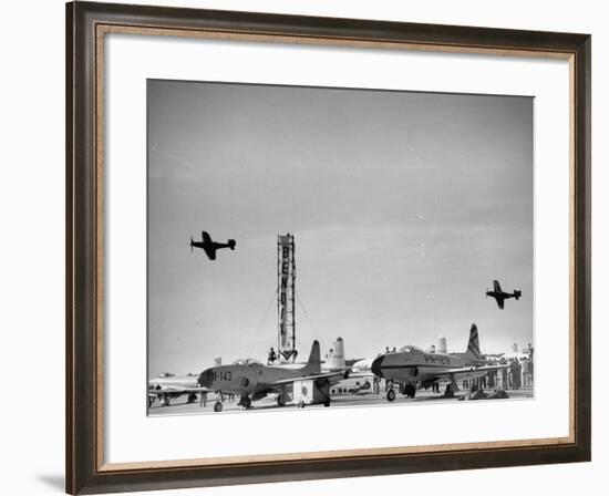 Planes Participating in the Cleveland National Air Race-null-Framed Photographic Print