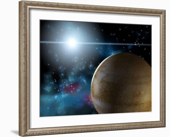 Planet And Star-Thufir-Framed Art Print