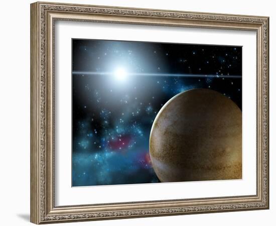 Planet And Star-Thufir-Framed Art Print