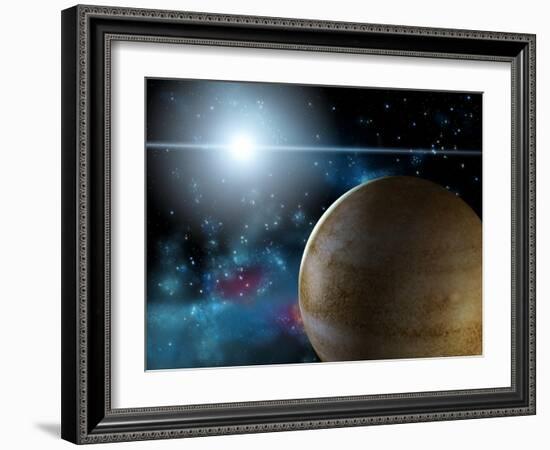 Planet And Star-Thufir-Framed Art Print