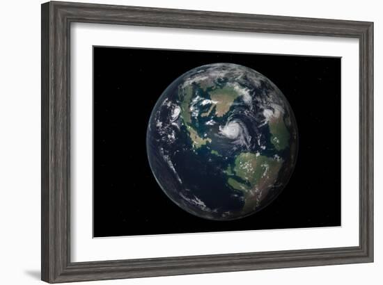 Planet Earth 90 Million Years Ago During the Late Cretaceous Period-null-Framed Art Print