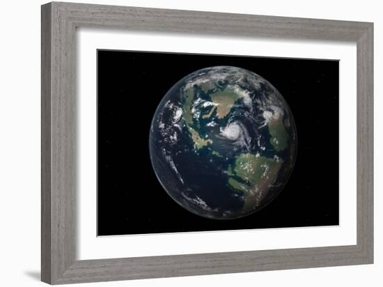 Planet Earth 90 Million Years Ago During the Late Cretaceous Period-null-Framed Art Print