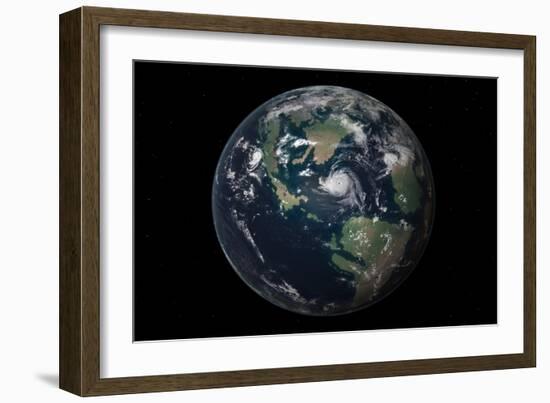 Planet Earth 90 Million Years Ago During the Late Cretaceous Period-null-Framed Art Print