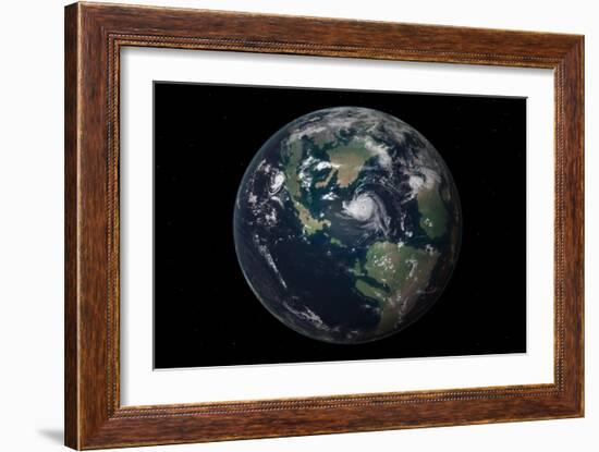 Planet Earth 90 Million Years Ago During the Late Cretaceous Period-null-Framed Art Print