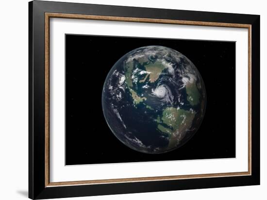 Planet Earth 90 Million Years Ago During the Late Cretaceous Period-null-Framed Art Print