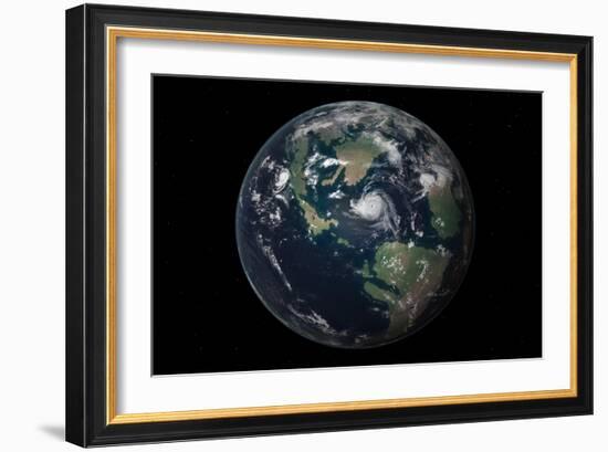 Planet Earth 90 Million Years Ago During the Late Cretaceous Period-null-Framed Art Print