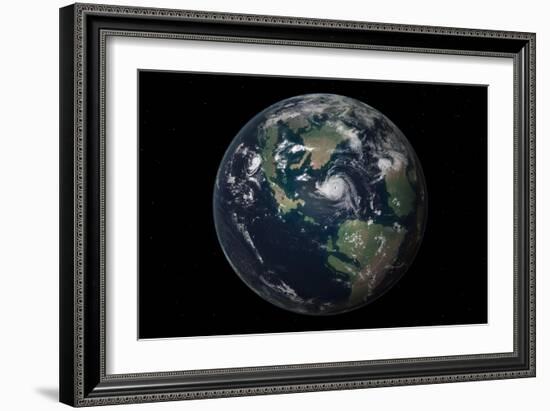 Planet Earth 90 Million Years Ago During the Late Cretaceous Period-null-Framed Premium Giclee Print