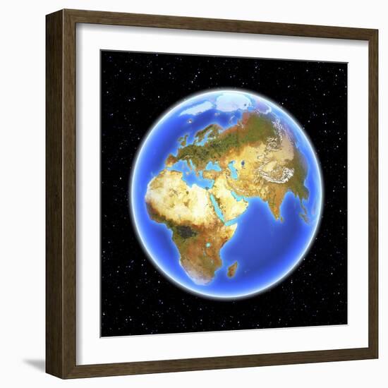 Planet Earth Floating in Space-Matthias Kulka-Framed Giclee Print