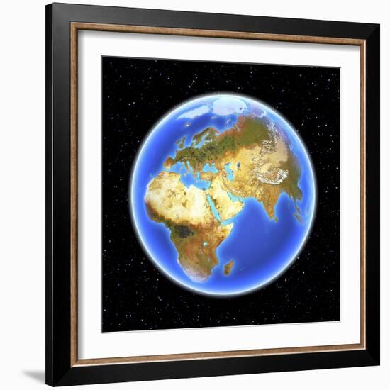 Planet Earth Floating in Space-Matthias Kulka-Framed Giclee Print