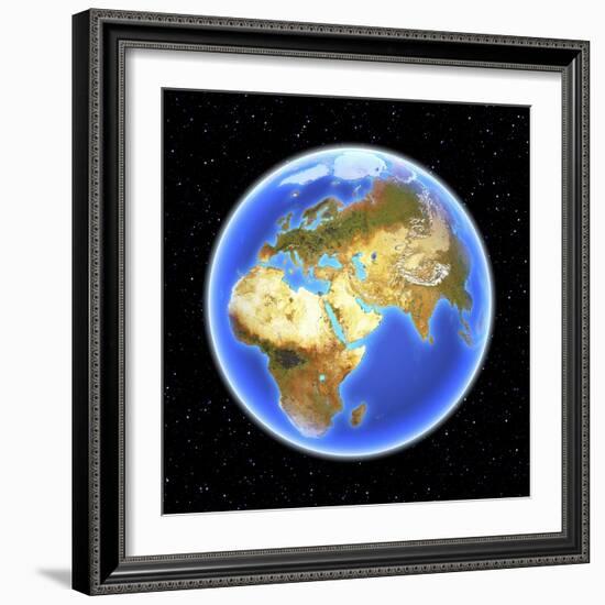 Planet Earth Floating in Space-Matthias Kulka-Framed Giclee Print