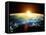 Planet Earth with a Spectacular Sunset.-Solarseven-Framed Premier Image Canvas