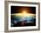 Planet Earth with a Spectacular Sunset.-Solarseven-Framed Photographic Print