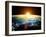 Planet Earth with a Spectacular Sunset.-Solarseven-Framed Photographic Print