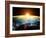 Planet Earth with a Spectacular Sunset.-Solarseven-Framed Photographic Print