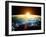 Planet Earth with a Spectacular Sunset.-Solarseven-Framed Photographic Print