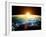 Planet Earth with a Spectacular Sunset.-Solarseven-Framed Photographic Print