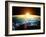 Planet Earth with a Spectacular Sunset.-Solarseven-Framed Photographic Print