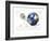 Planet Earth with Electric Cable, Plug and Socket-null-Framed Art Print